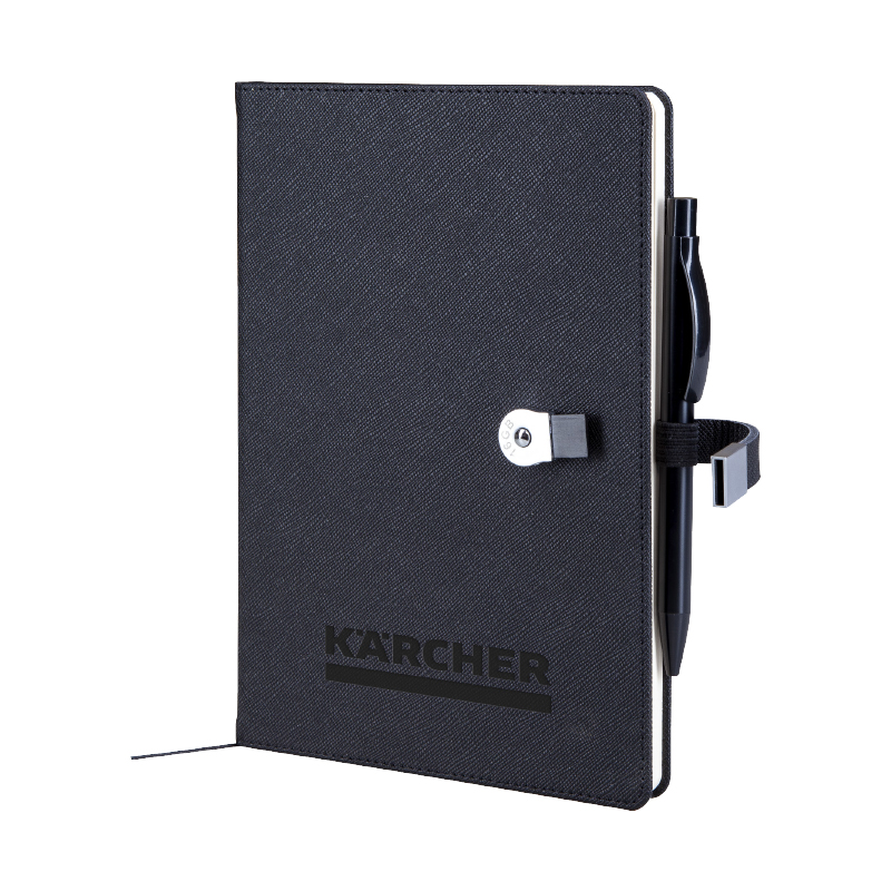 Promosyon Termo Deri̇ USB li Not Defteri  Ebat: 15 x 21 cm